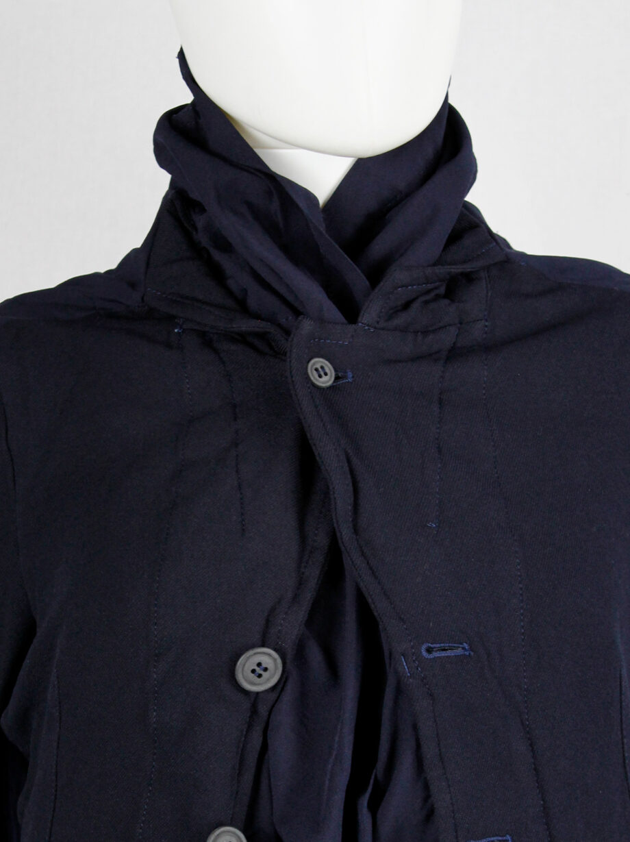 Comme des Garcons blue coat fused with longer draped fabric fall 2009 (30)