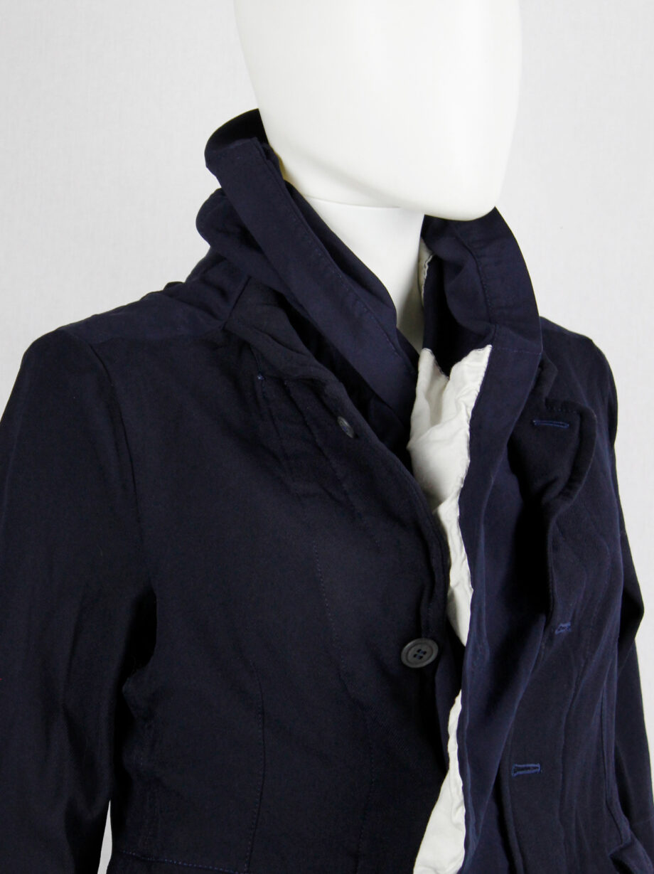 Comme des Garcons blue coat fused with longer draped fabric fall 2009 (8)