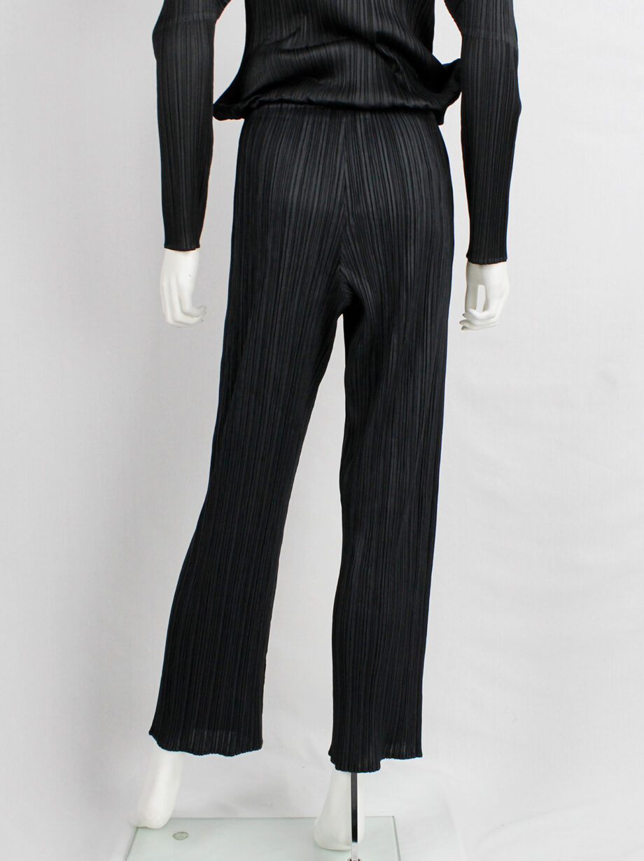 Issey Miyake Pleats Please black pleated trousers with straight legs (5)