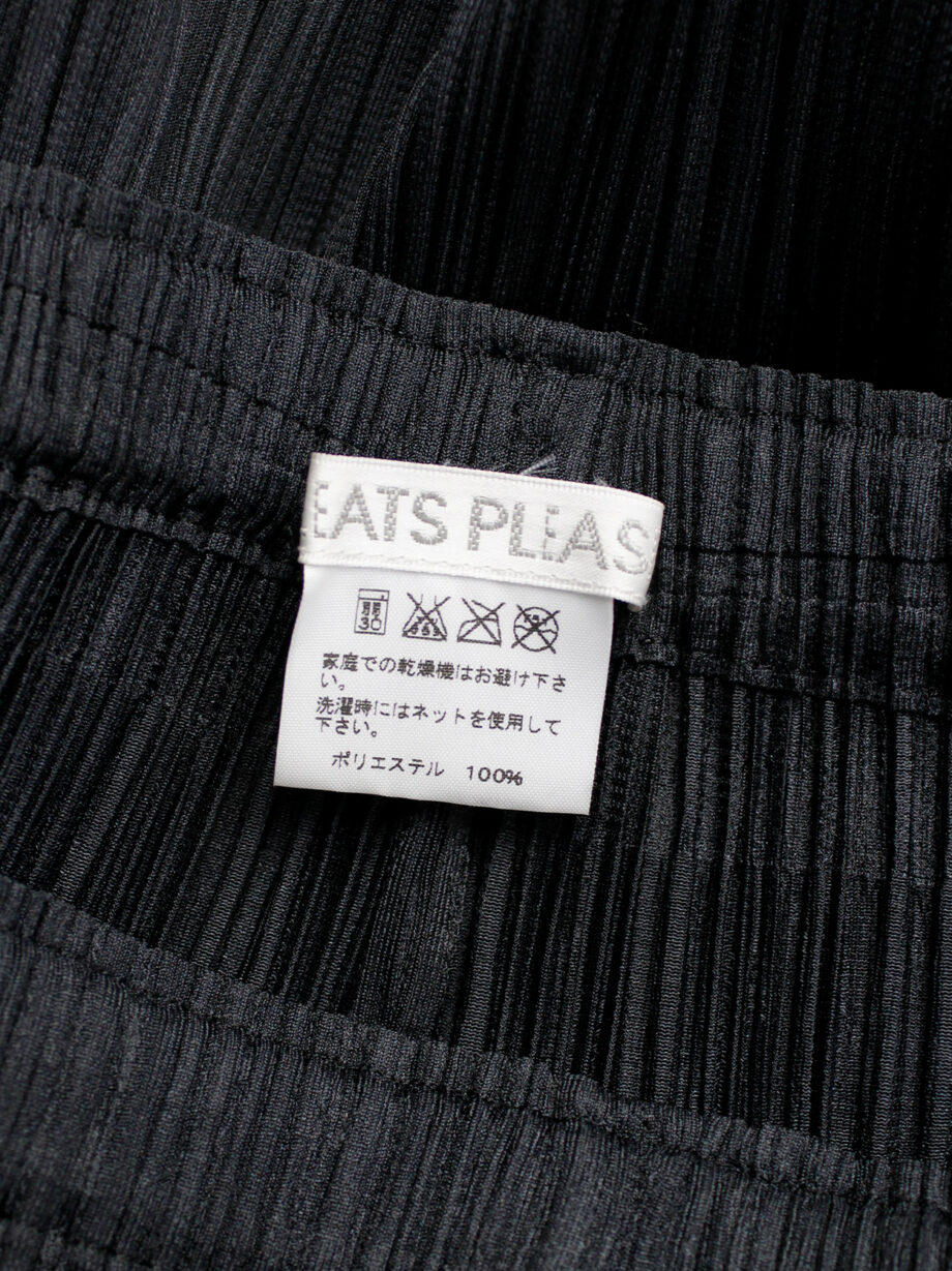 Issey Miyake Pleats Please black pleated trousers with straight legs (8)