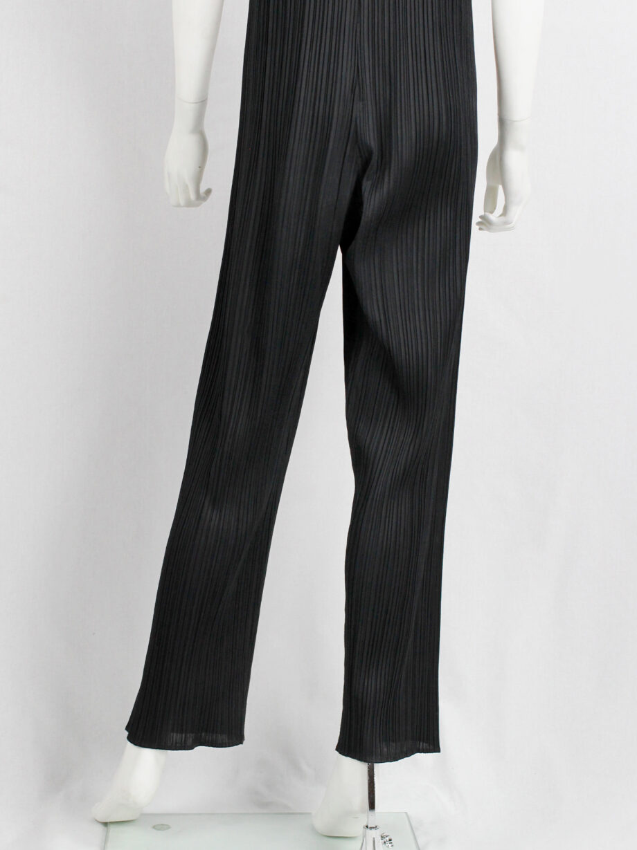 Issey Miyake Pleats Please dark navy pleated jumpsuit with front zipper (6)