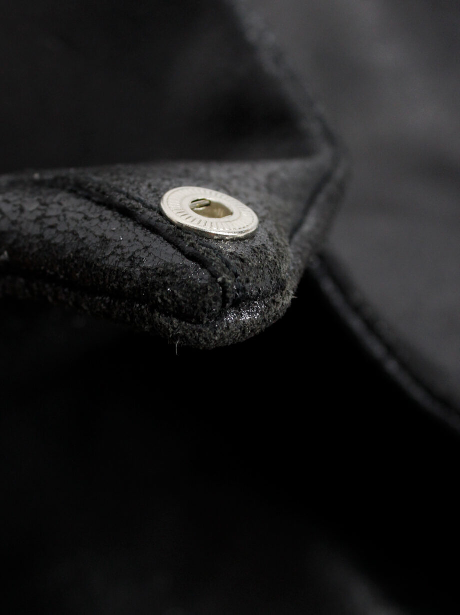 Maison Margiela MM6 black oversized bento bag in distressed leather spring 2012 (3)