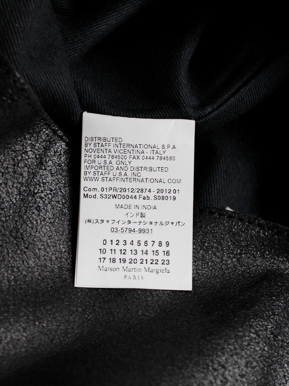 Maison Margiela MM6 black oversized bento bag in distressed leather spring 2012 (7)