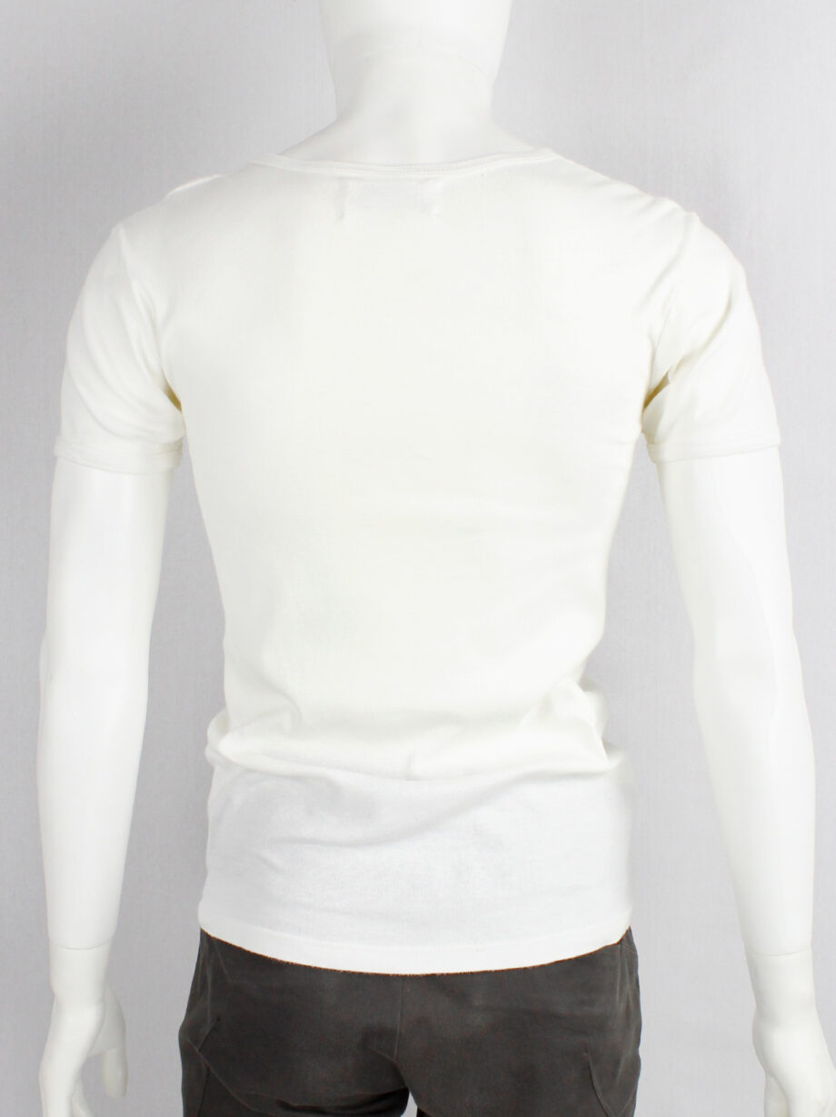 Maison Martin Margiela artisanal white t-shirt with number 1 print spring 2003 (9)