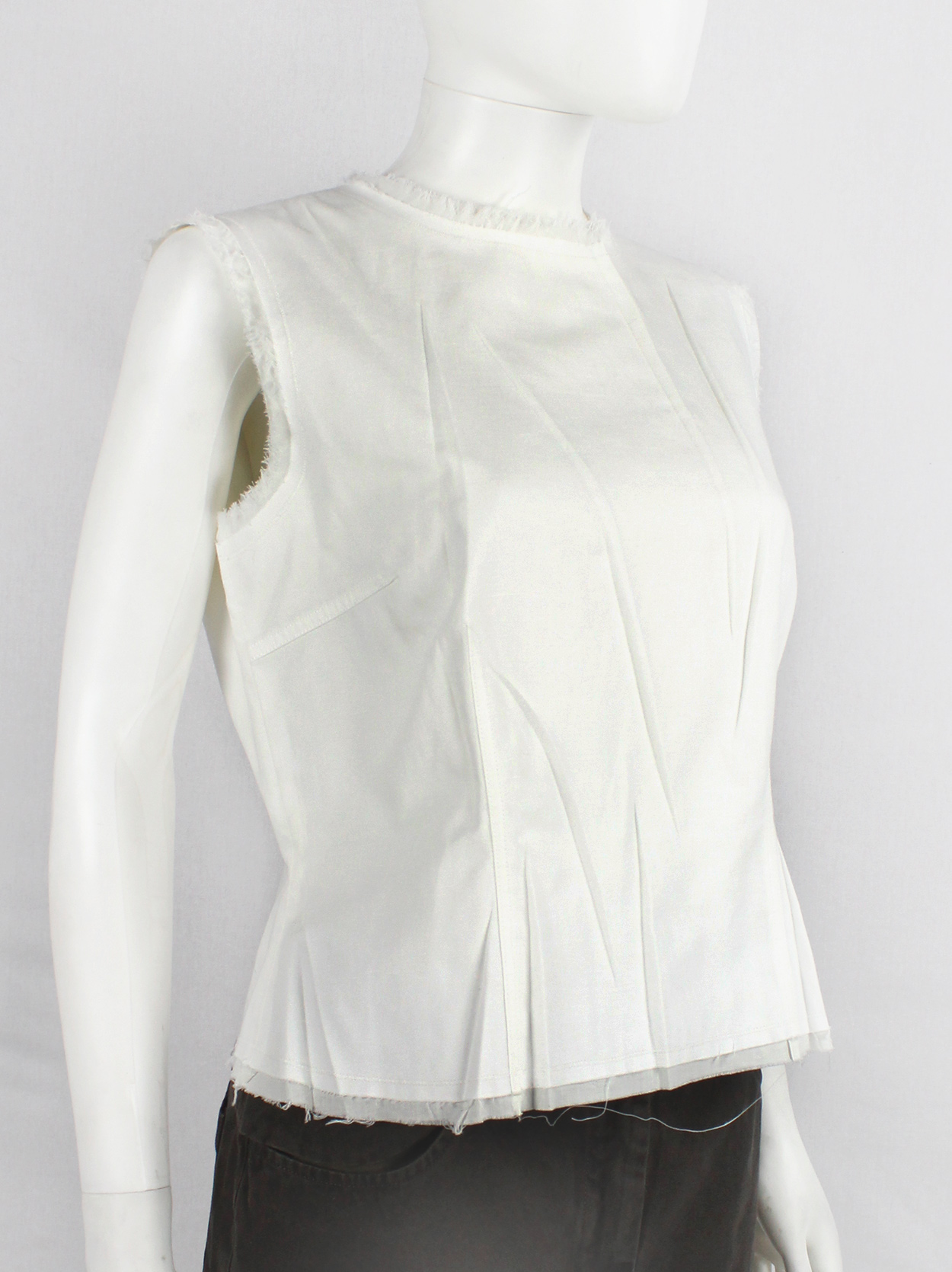 Maison Margiela white wrinkled top 'reproduction of a series of toiles ...