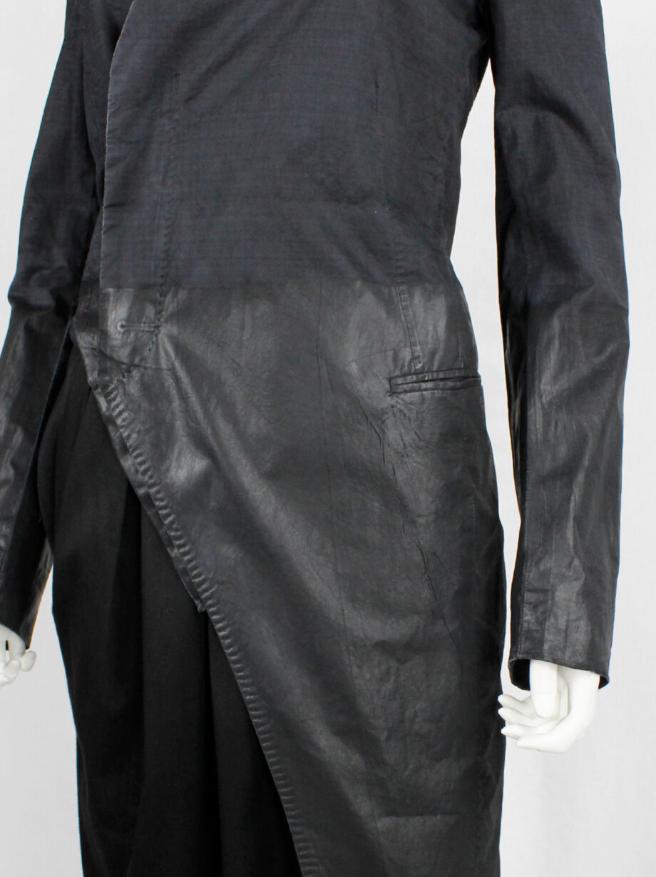Nicolas Andreas Taralis dark blue slanted jacket with black painted bottom half (12)