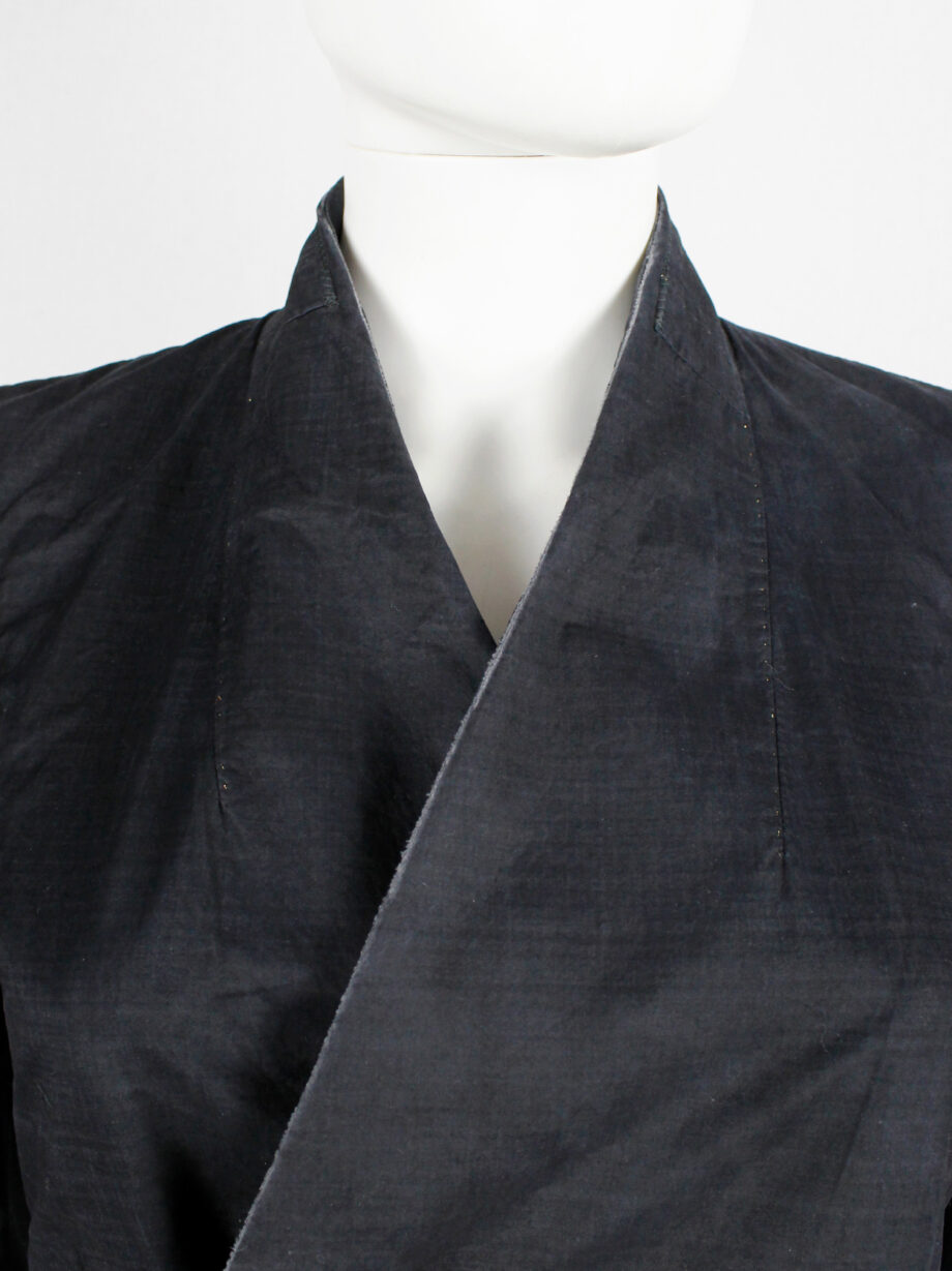Nicolas Andreas Taralis dark blue slanted jacket with black painted bottom half (15)