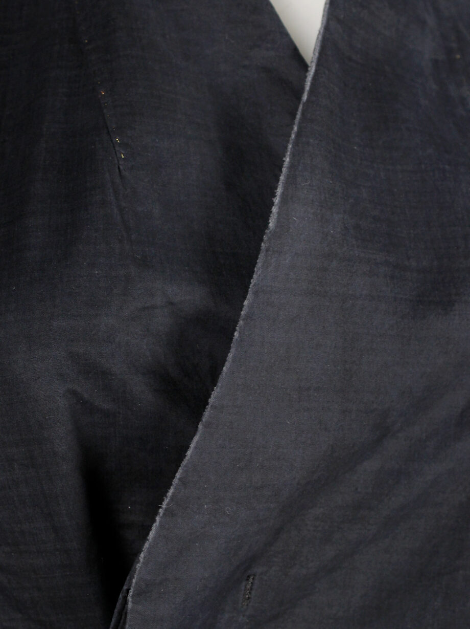 Nicolas Andreas Taralis dark blue slanted jacket with black painted bottom half (17)