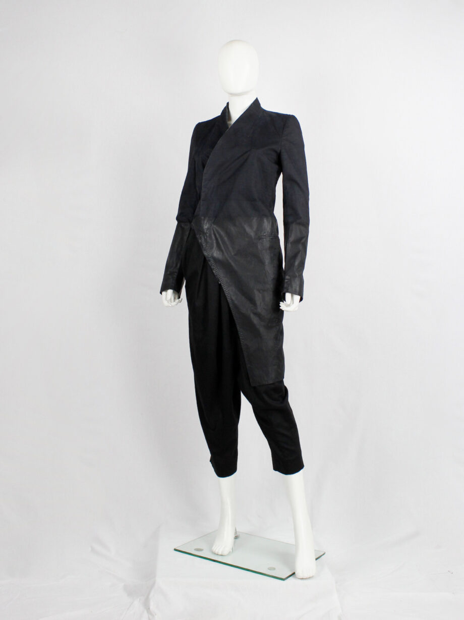 Nicolas Andreas Taralis dark blue slanted jacket with black painted bottom half (20)