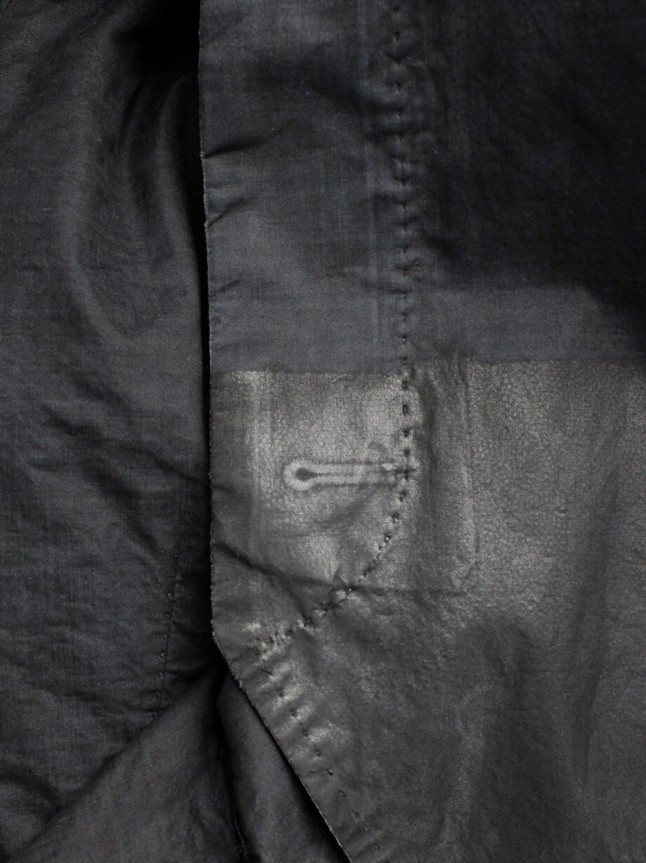 Nicolas Andreas Taralis dark blue slanted jacket with black painted bottom half (4)