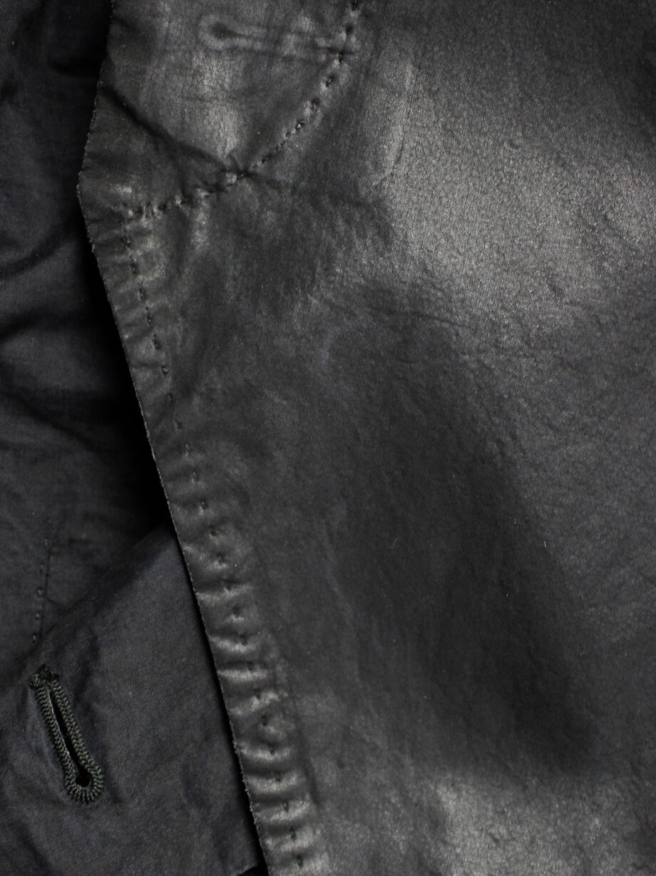 Nicolas Andreas Taralis dark blue slanted jacket with black painted bottom half (5)