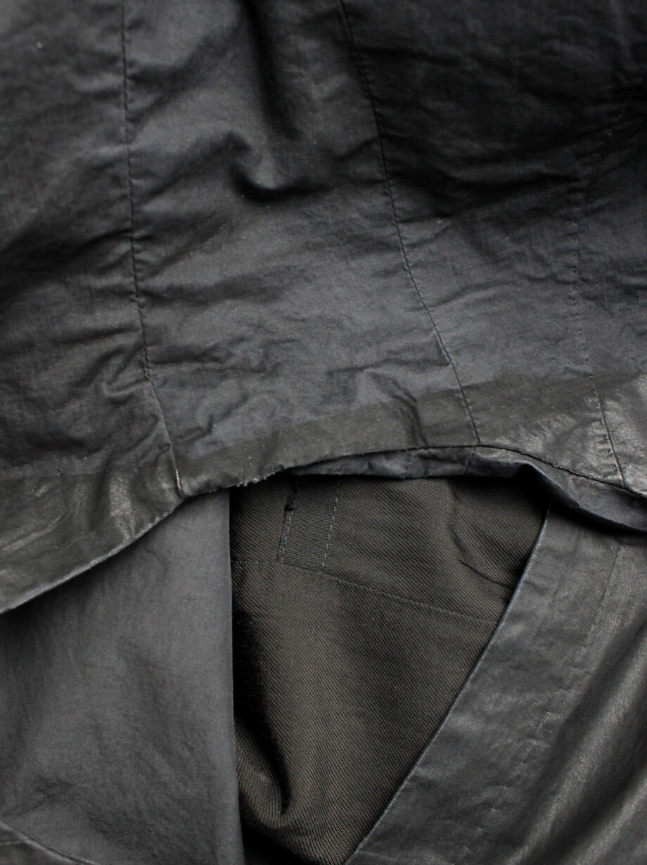 Nicolas Andreas Taralis dark blue slanted jacket with black painted bottom half (6)