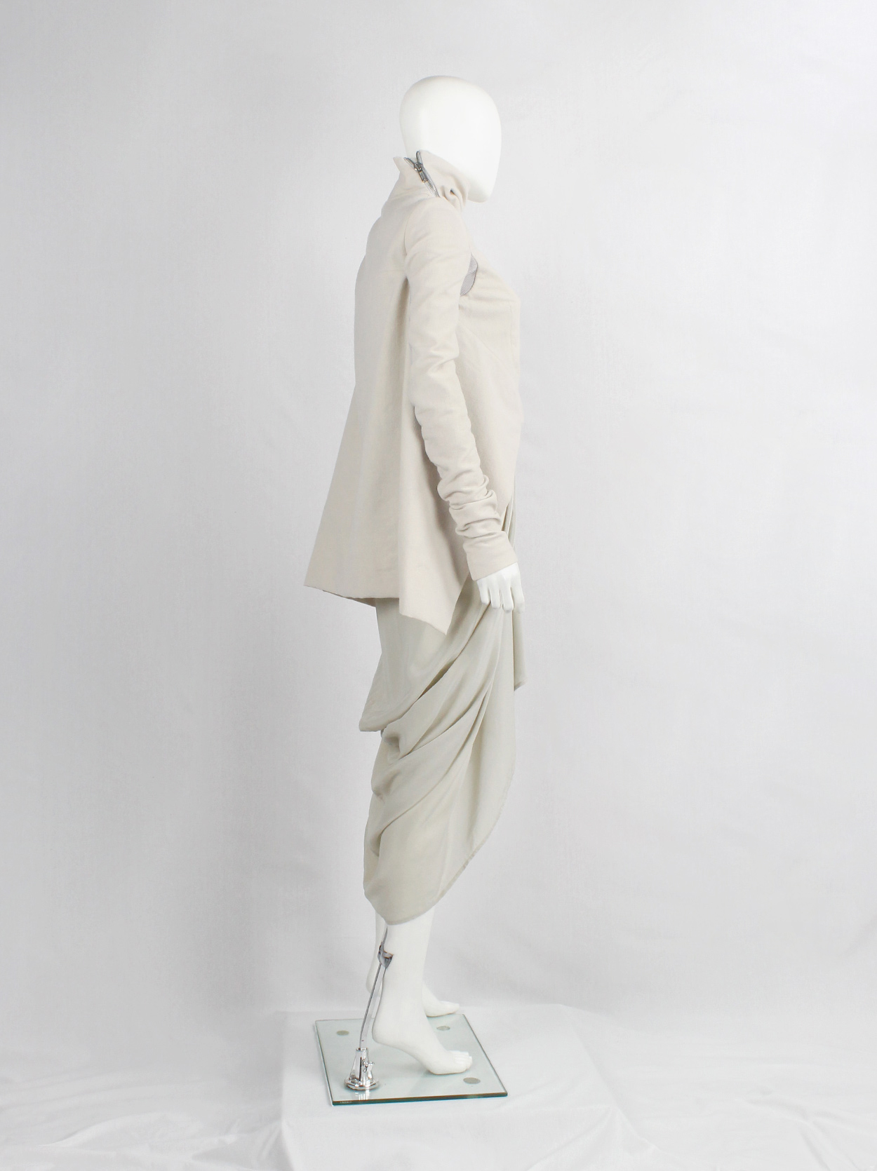 Rick Owens CRUST pearl winged jacket with curved zipper — fall 2009 - V ...