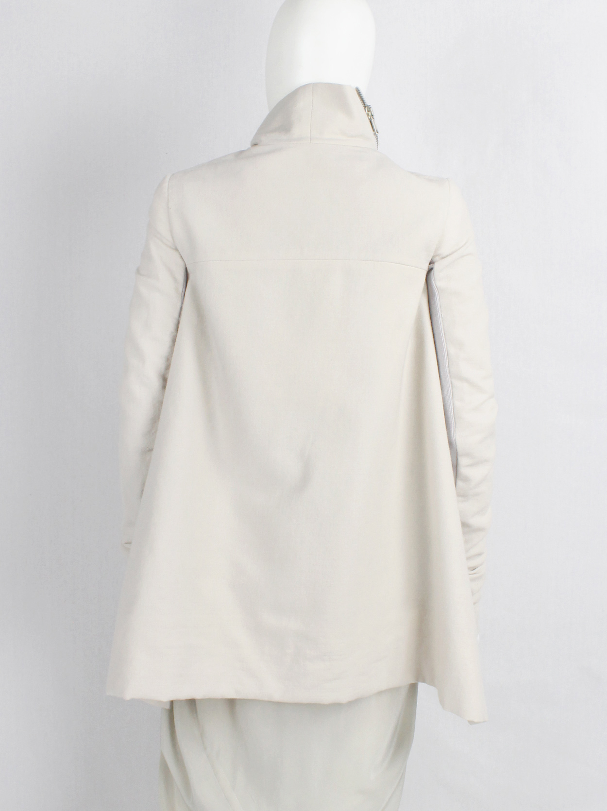 Rick Owens CRUST pearl winged jacket with curved zipper — fall 2009 - V ...