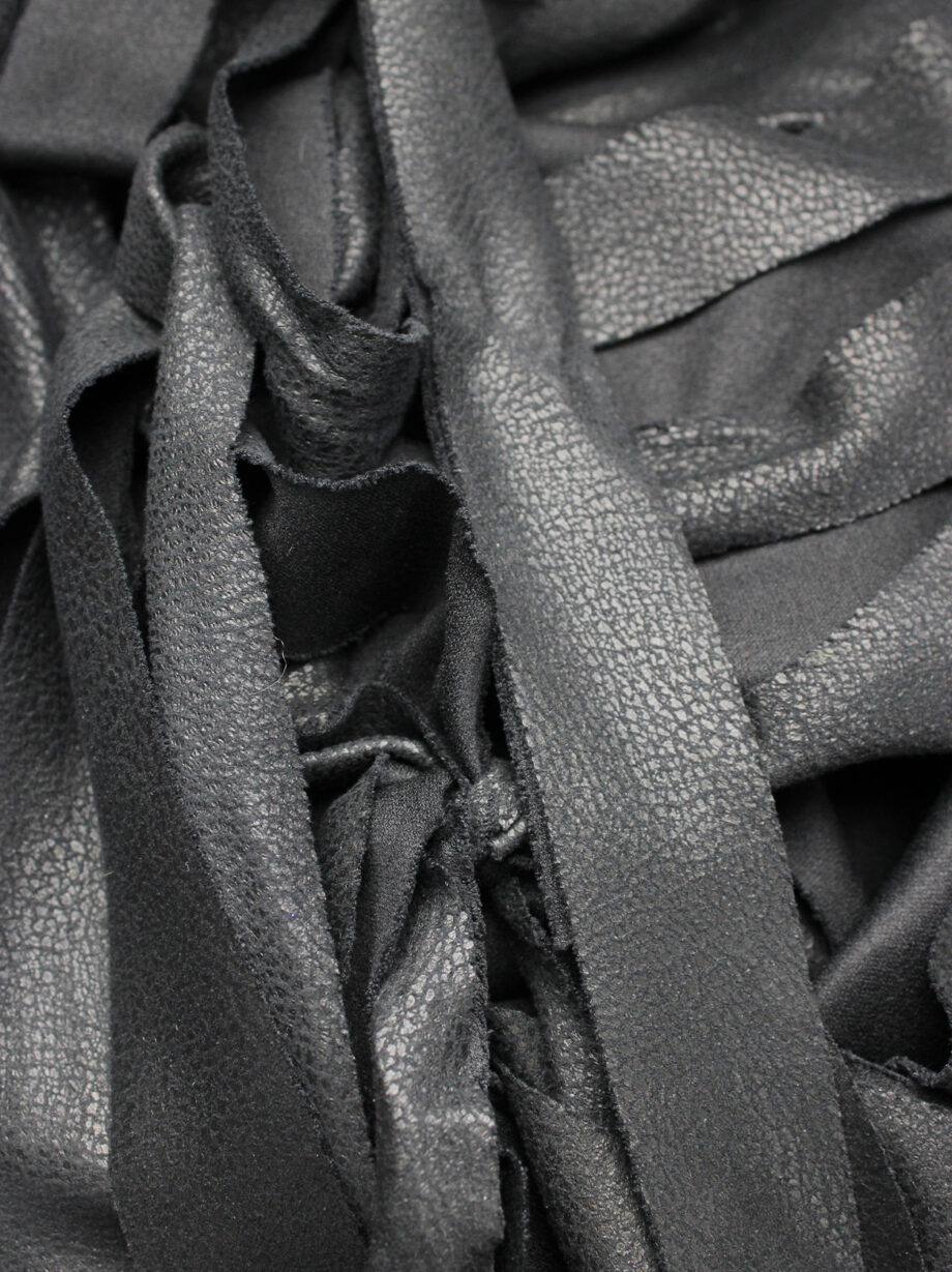a f Vandevorst black slashed maxi dress with long ribbons fall 2007 (1)