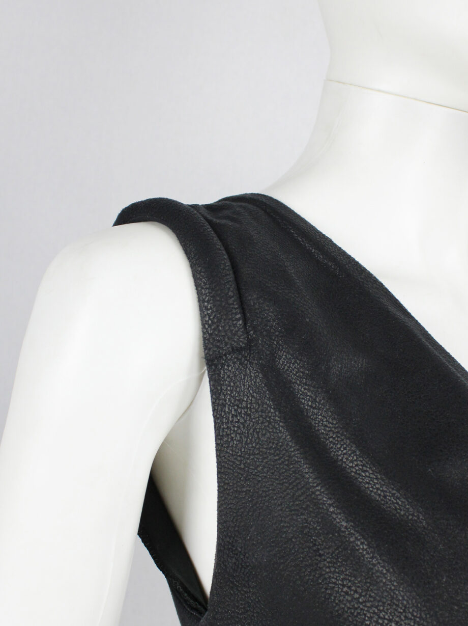 a f Vandevorst black slashed maxi dress with long ribbons fall 2007 (17)