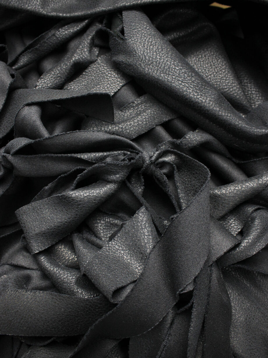 a f Vandevorst black slashed maxi dress with long ribbons fall 2007 (3)