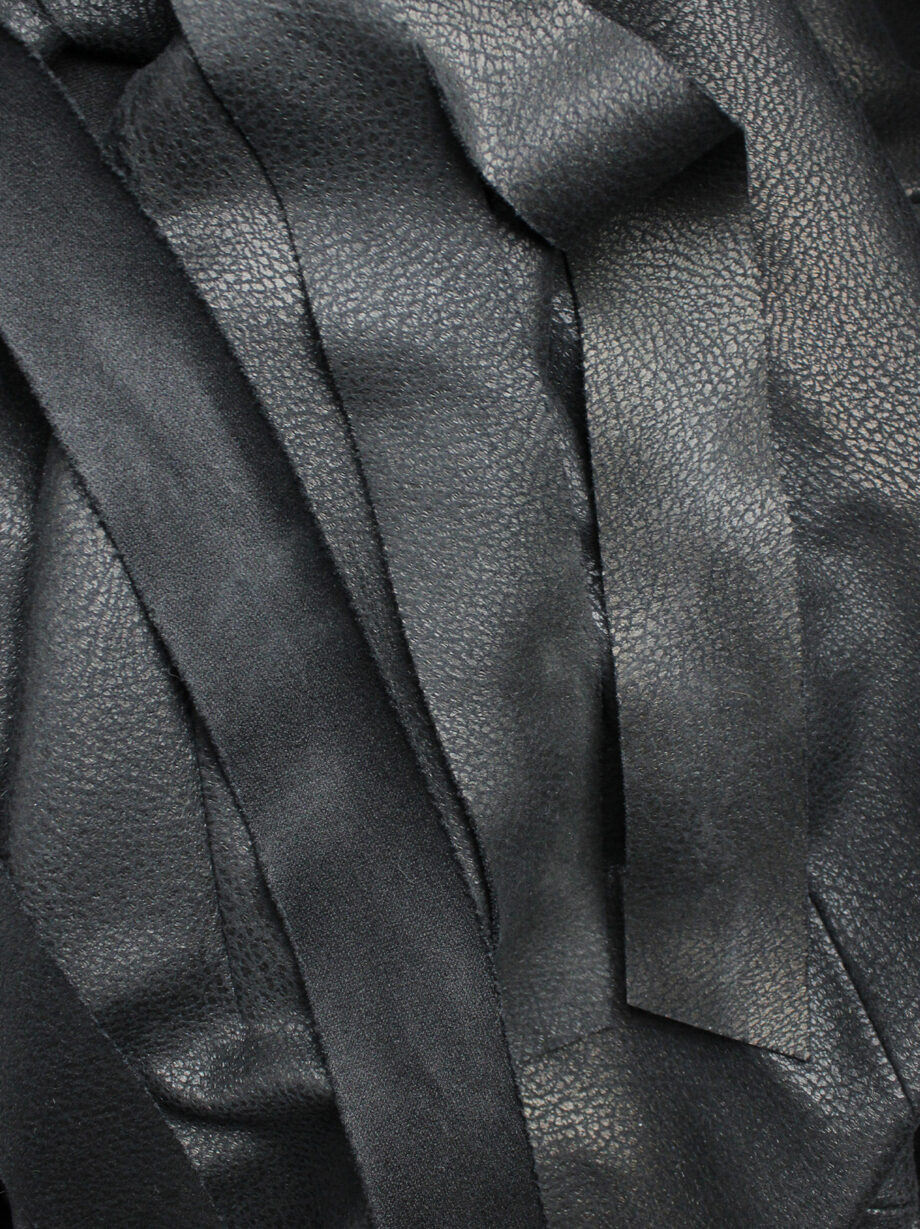 a f Vandevorst black slashed maxi dress with long ribbons fall 2007 (8)