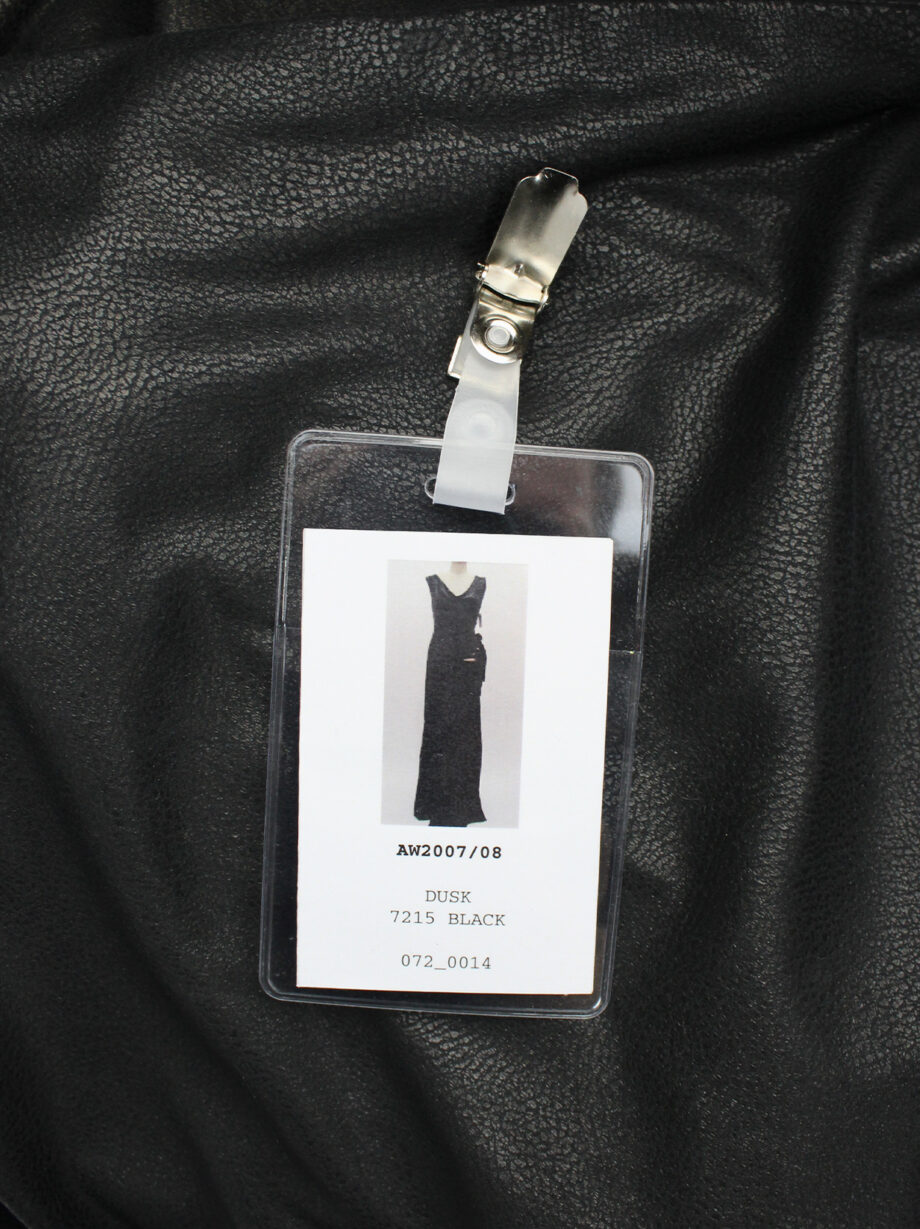 a f Vandevorst black slashed maxi dress with long ribbons fall 2007 (9)