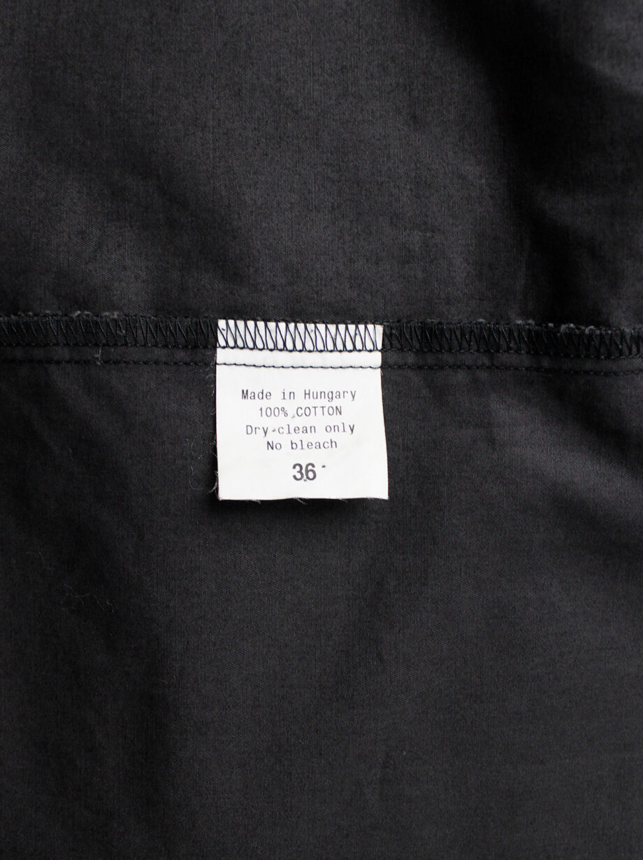 af Vandevorst dark grey asymmetric shirt dress with open sleeves fall 2000 (9)
