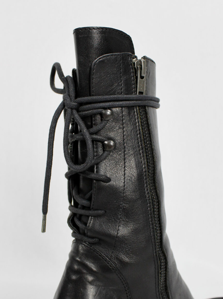 Ann Demeulemeester black boots with slit heel and backwards closure fall 2010 (3)