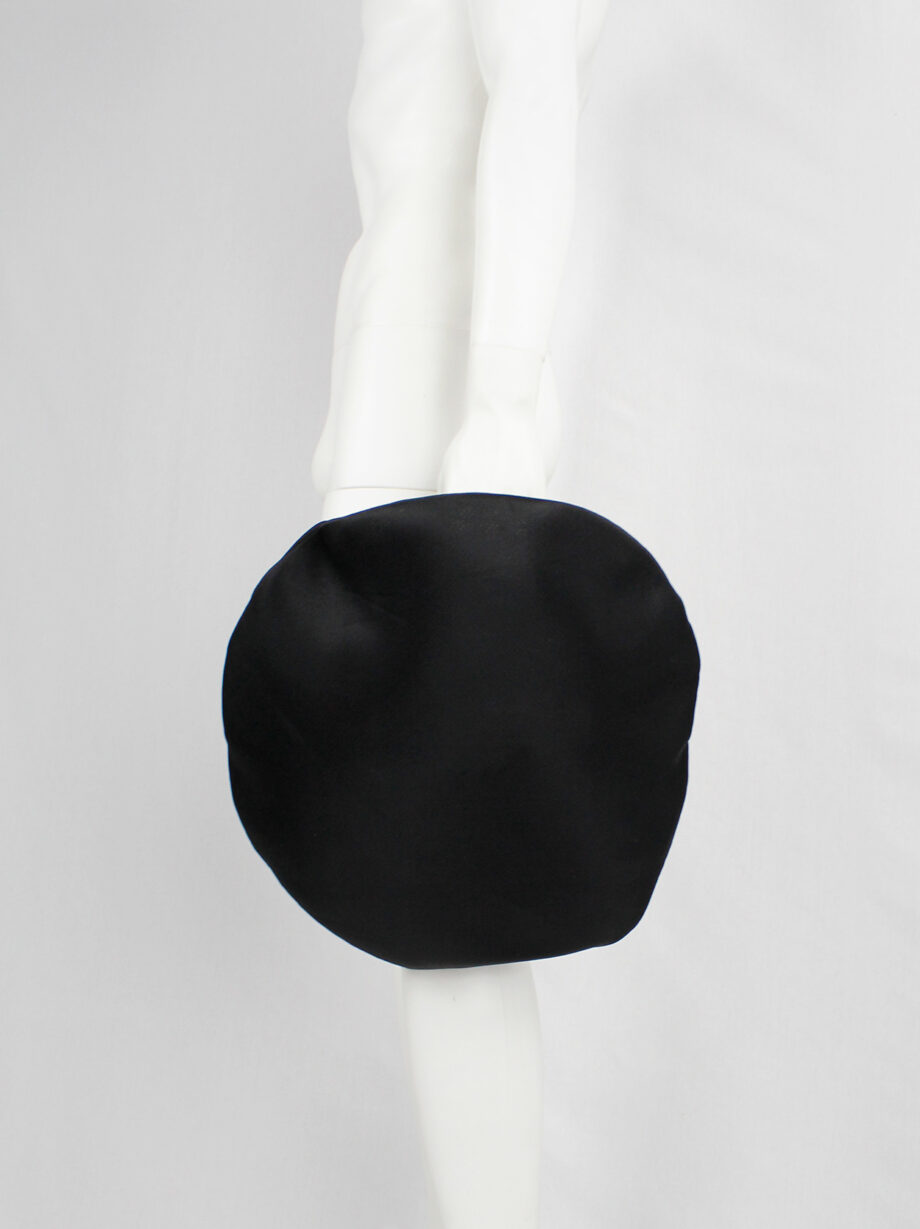Caban de Zucca by Issey black oversized circular backpack or handbag (15)
