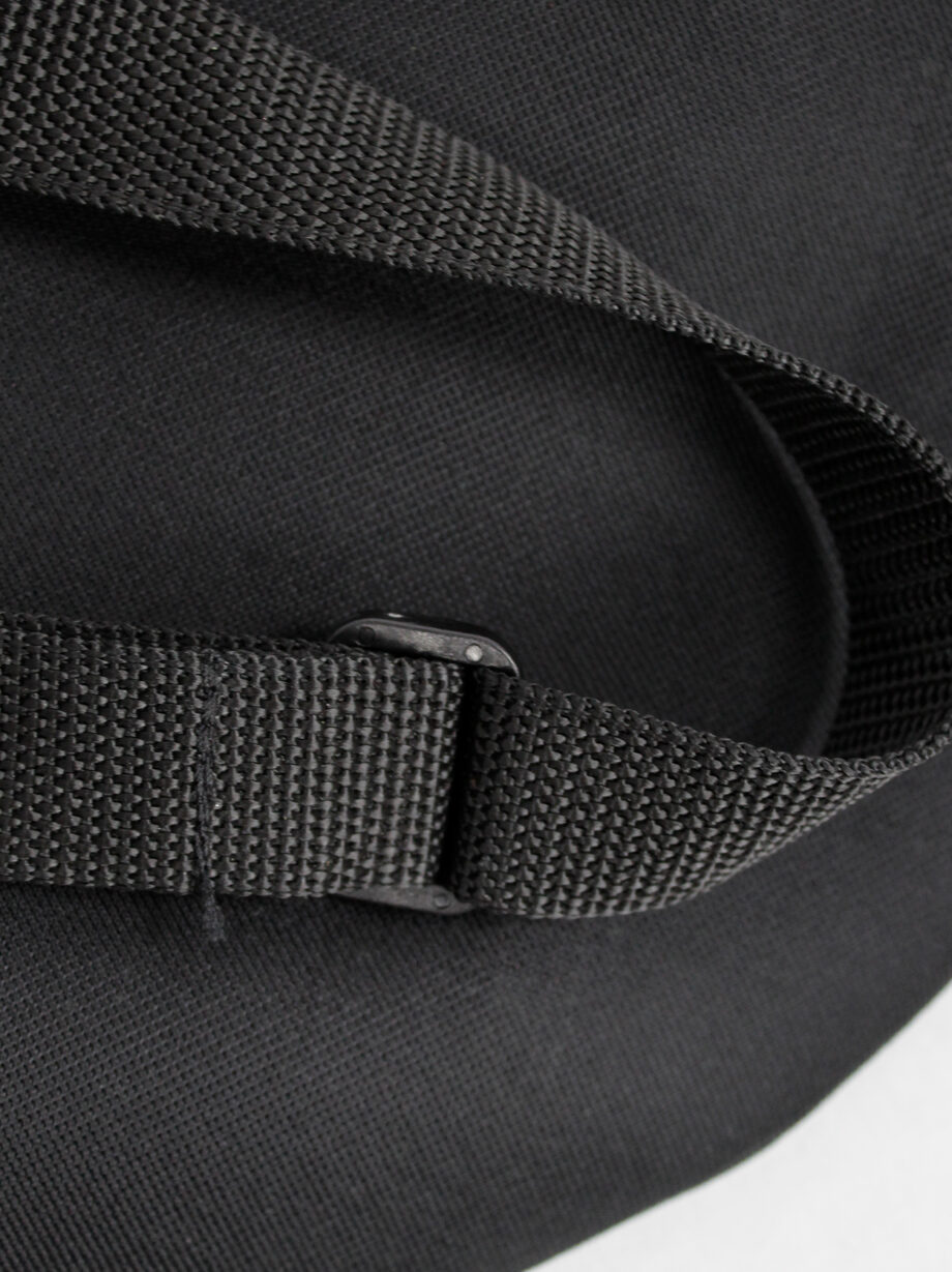 Caban de Zucca by Issey black oversized circular backpack or handbag (5)