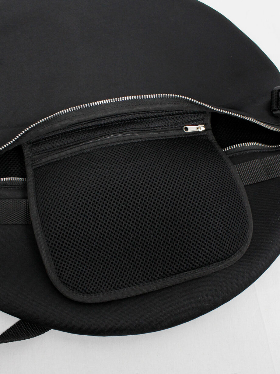 Caban de Zucca by Issey black oversized circular backpack or handbag (7)