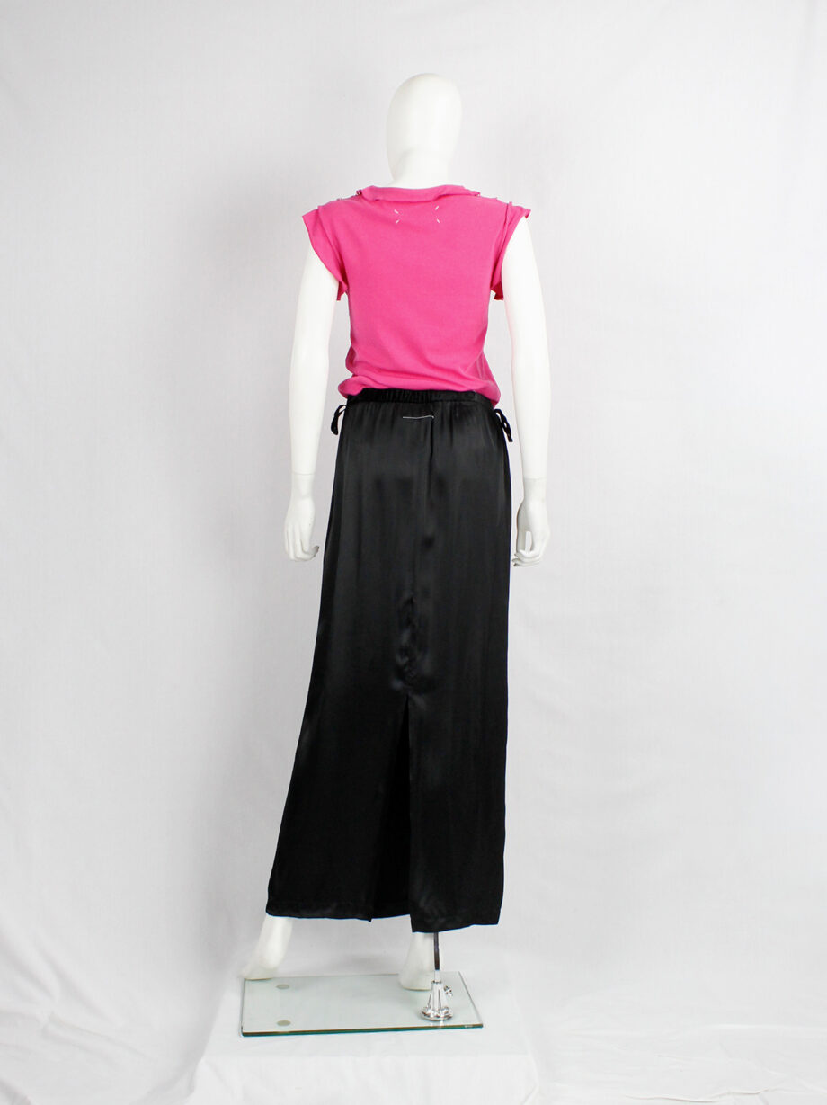 Maison Martin Margiela 6 black maxi skirt with slit and outer hanger loops spring 1999 (13)