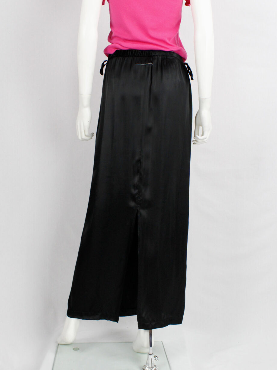 Maison Martin Margiela 6 black maxi skirt with slit and outer hanger loops spring 1999 (14)