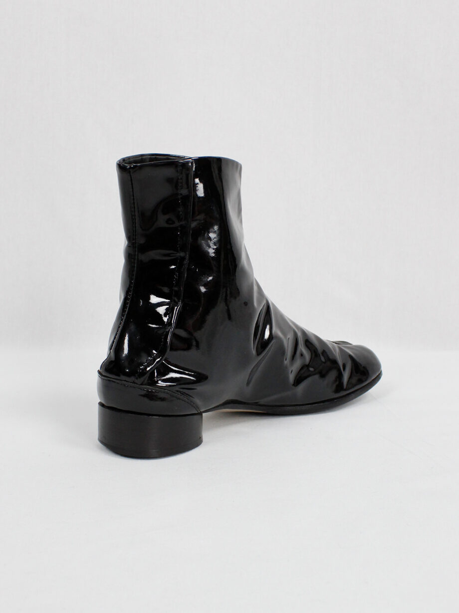 Maison Martin Margiela black tabi boots with cylinder heel 1990s (1)