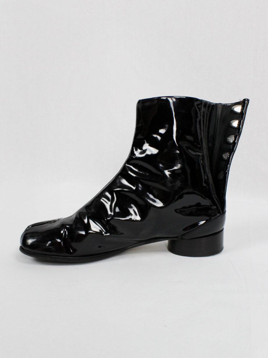 Maison Martin Margiela black tabi boots with cylinder heel 1990s (11)