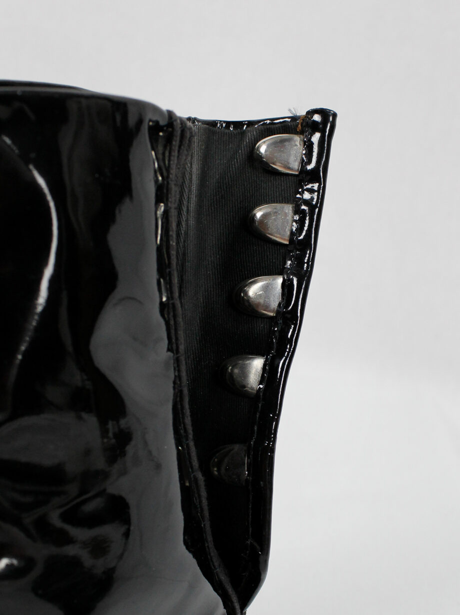 Maison Martin Margiela black tabi boots with cylinder heel 1990s (12)