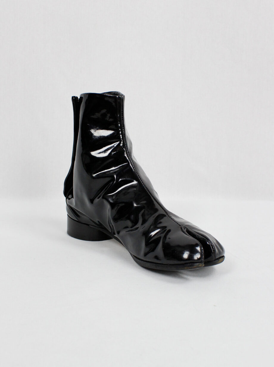 Maison Martin Margiela black tabi boots with cylinder heel 1990s (18)