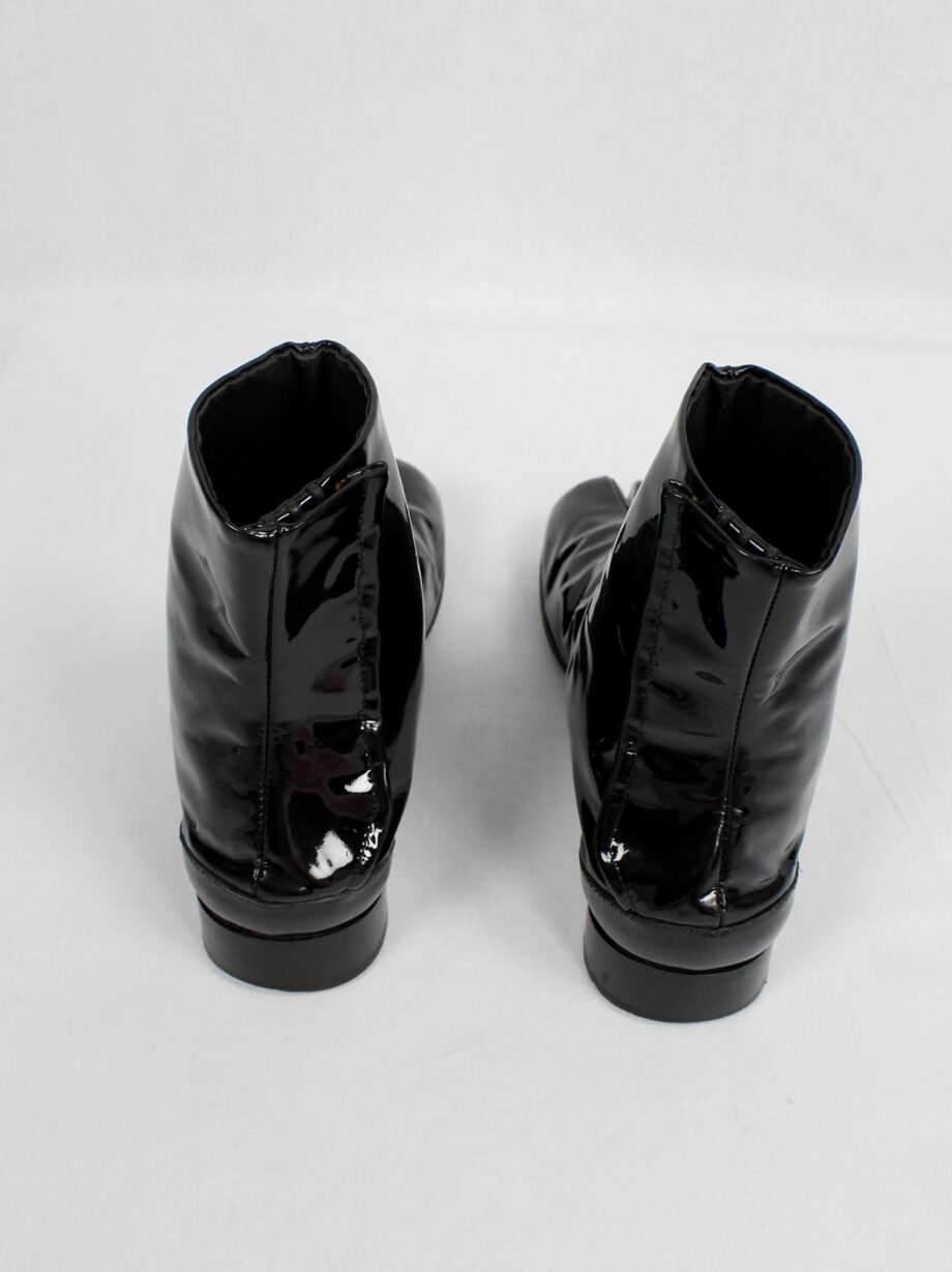 Maison Martin Margiela black tabi boots with cylinder heel 1990s (6)