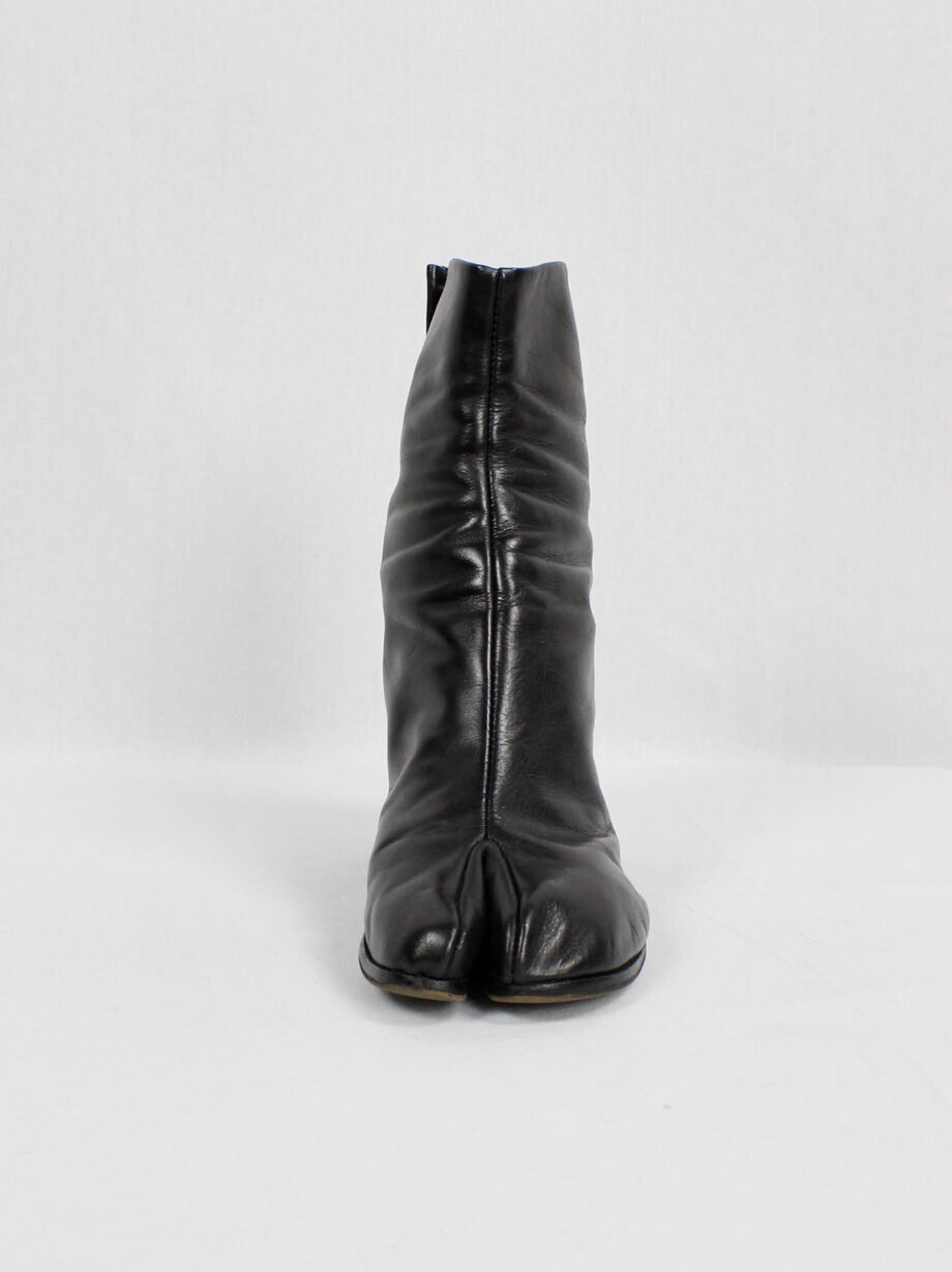 Maison Martin Margiela black tabi boots with cylinder heel 90s (15)