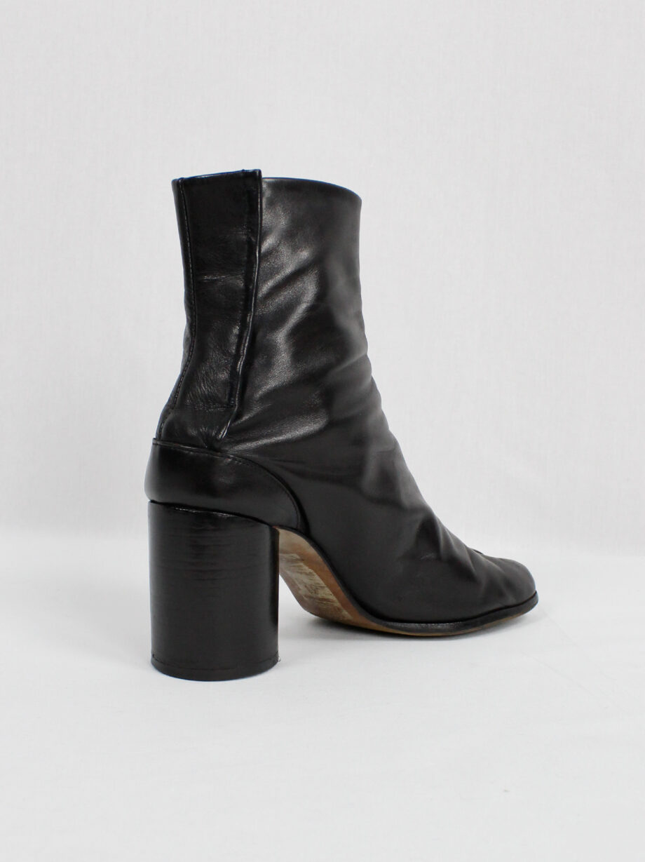 Maison Martin Margiela black tabi boots with cylinder heel 90s (18)