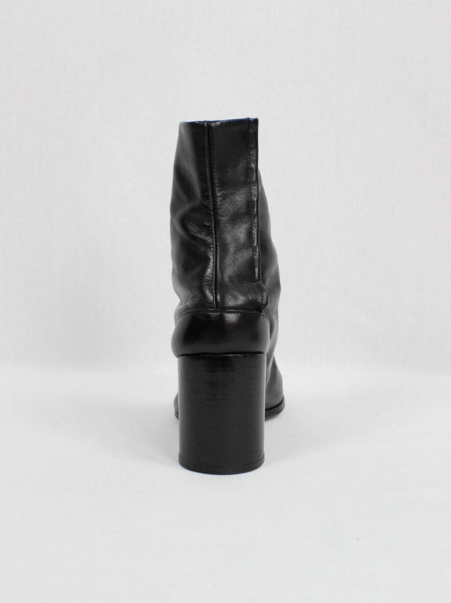 Maison Martin Margiela black tabi boots with cylinder heel 90s (19)