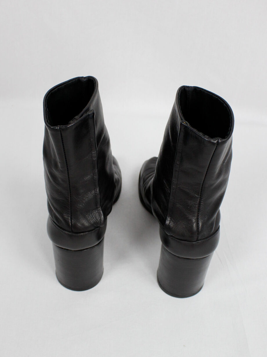 Maison Martin Margiela black tabi boots with cylinder heel 90s (4)