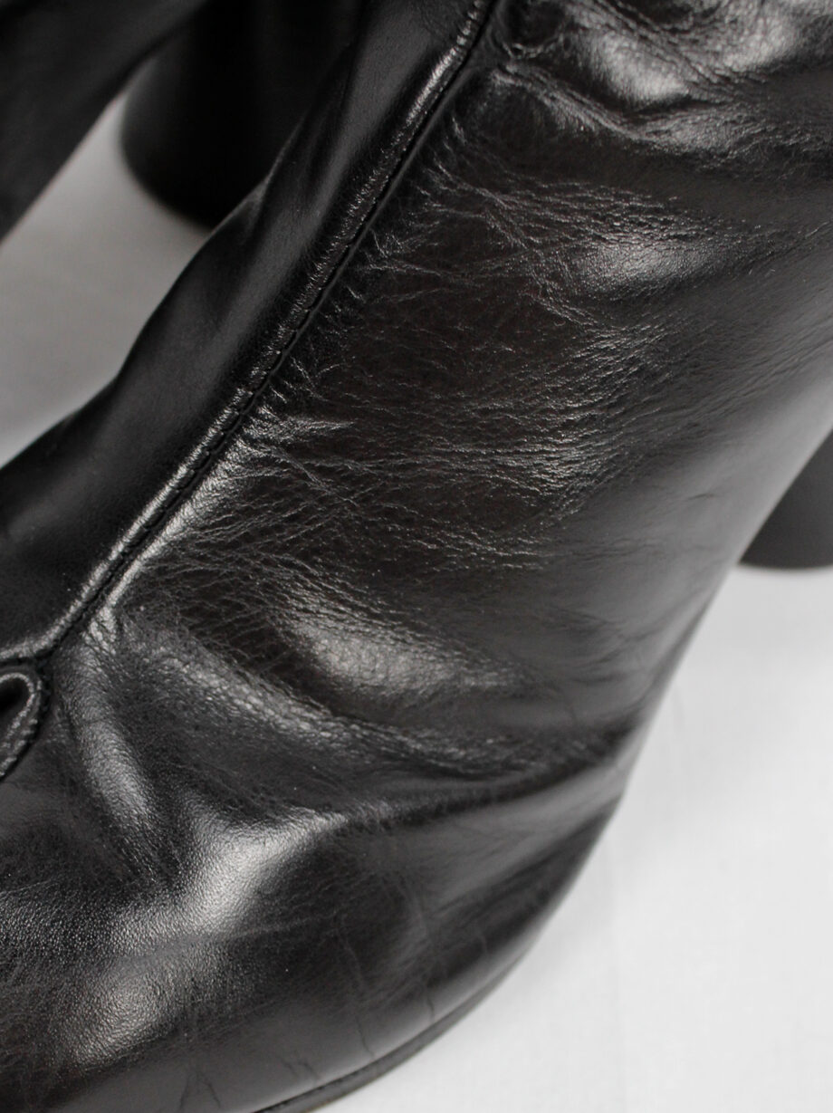 Maison Martin Margiela black tabi boots with cylinder heel 90s (6)