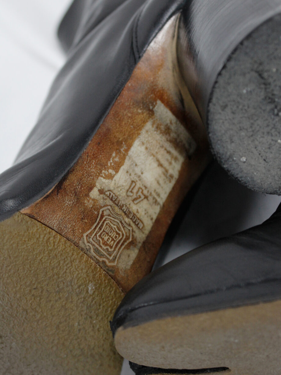 Maison Martin Margiela black tabi boots with cylinder heel 90s (9)