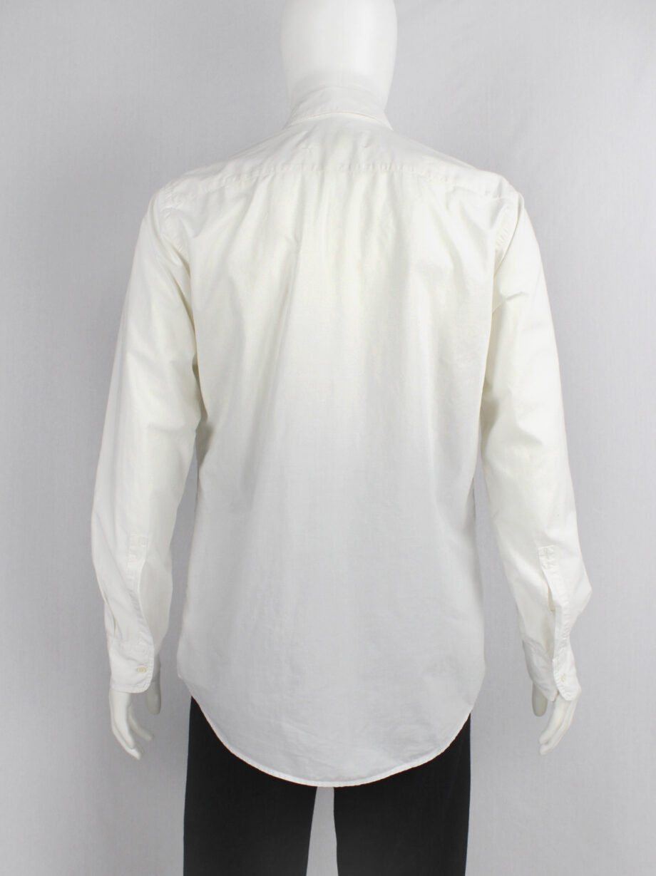 Maison Martin Margiela white shirt with torn out breastpocket (6)