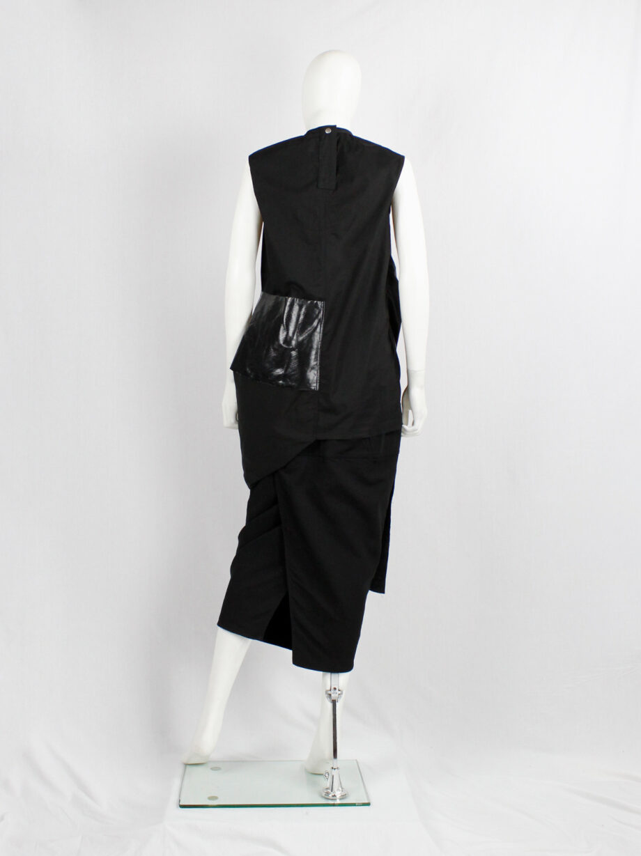 Rick Owens DRKSHDW black three-dimensional panelled dress with sas (2)