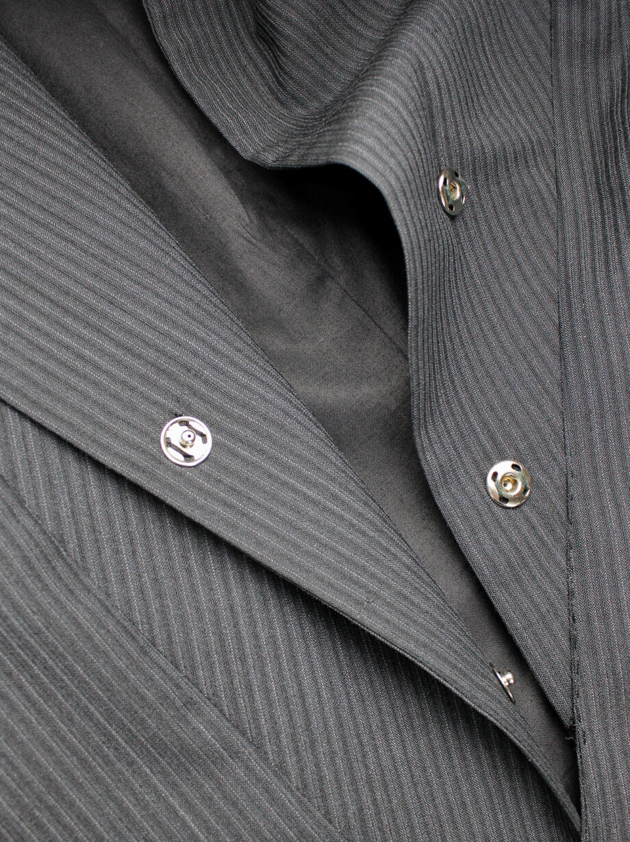 a f Vandevorst grey pinstripe blazer deconstructed into a vest fall 2001 (5)