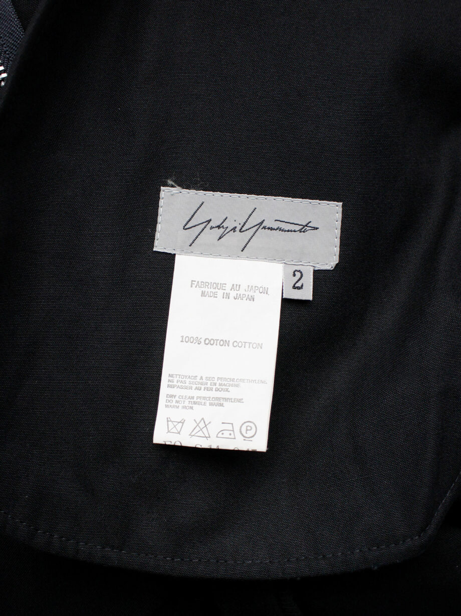 vintage Yohji Yamamoto black structured A-line maxi skirt (8)