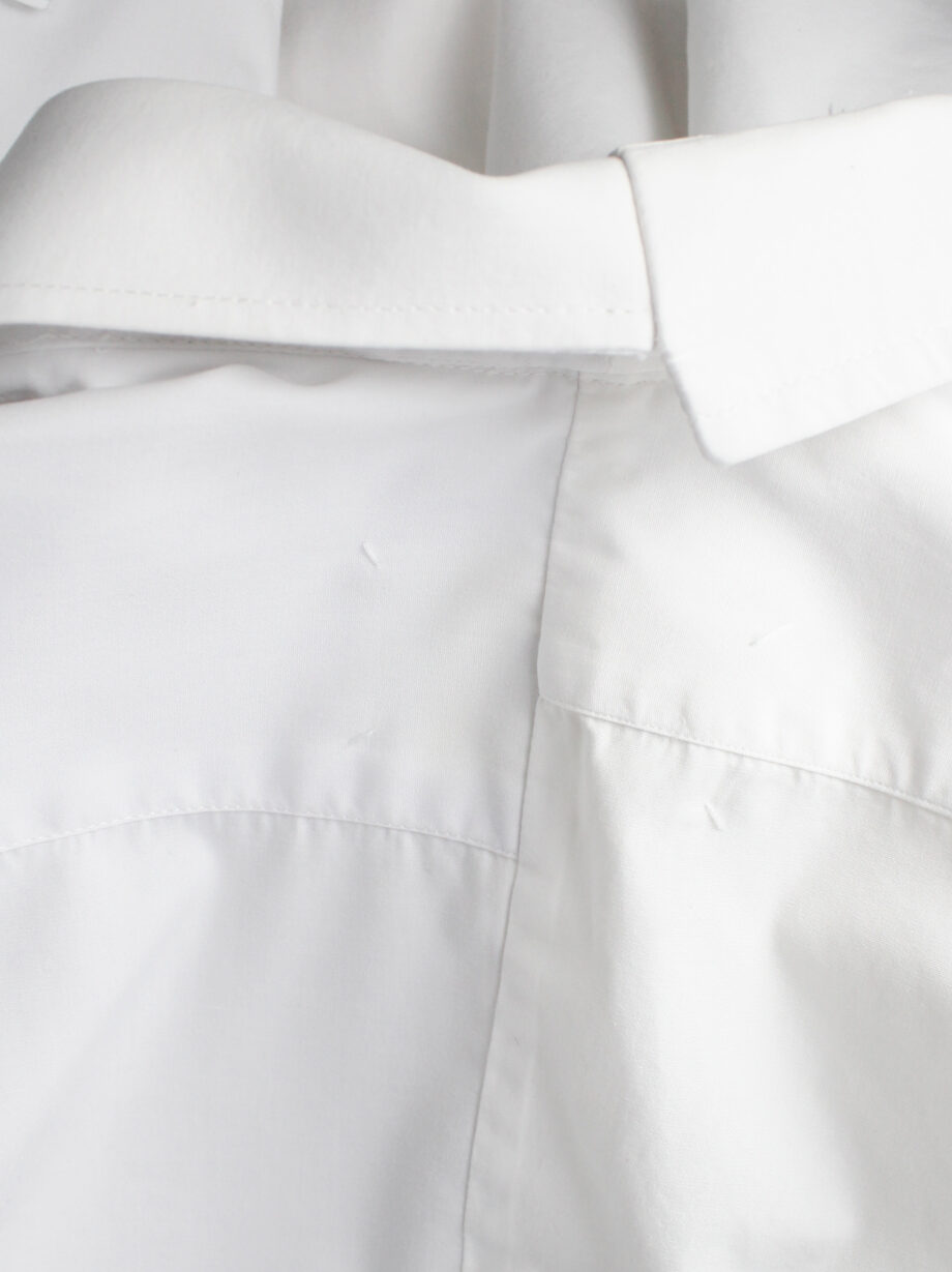 vintage Maison Martin Margiela artisanal white shirt made of two different shirts fused together spring 2003 (12)