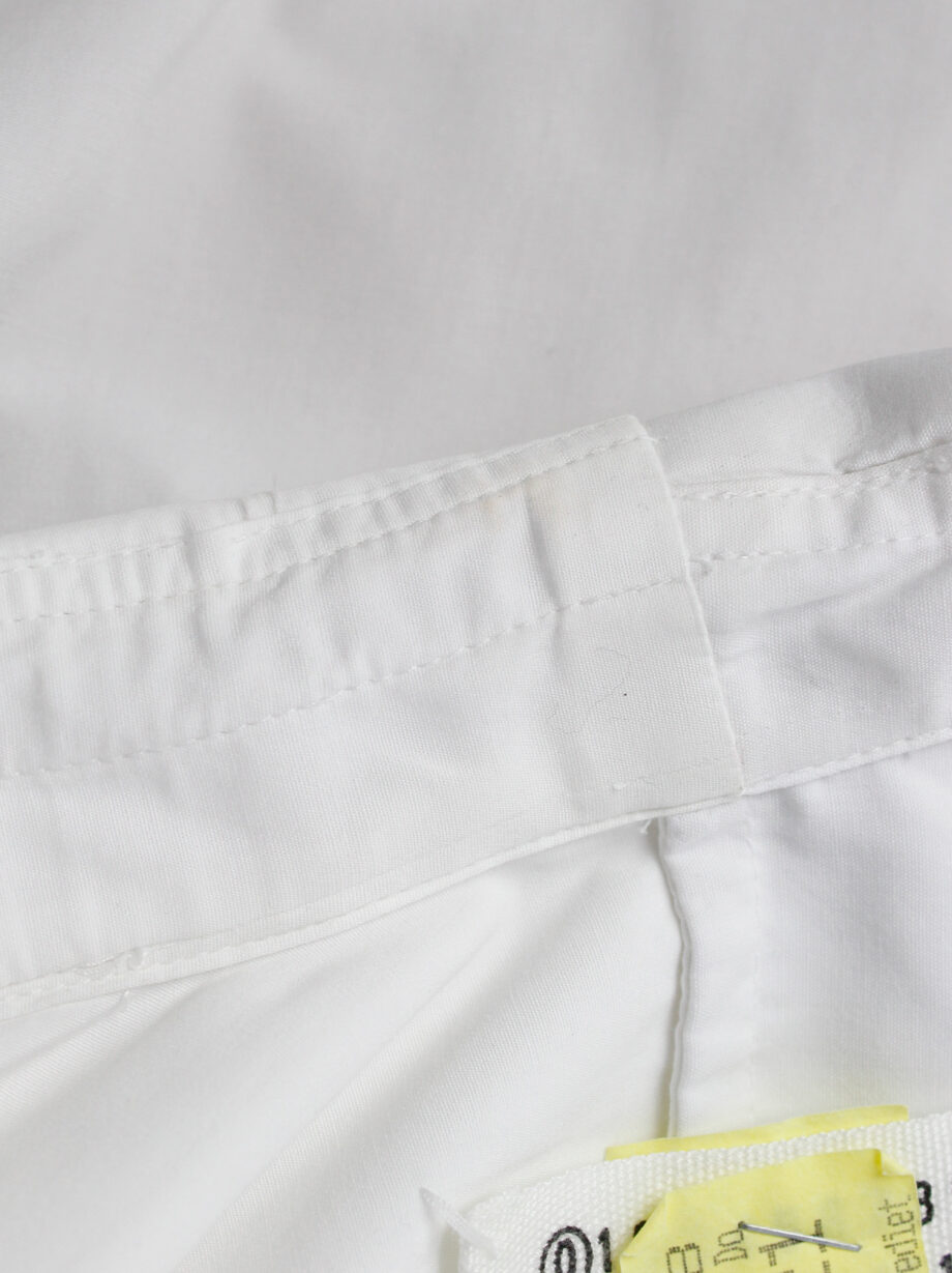 vintage Maison Martin Margiela artisanal white shirt made of two different shirts fused together spring 2003 (15)