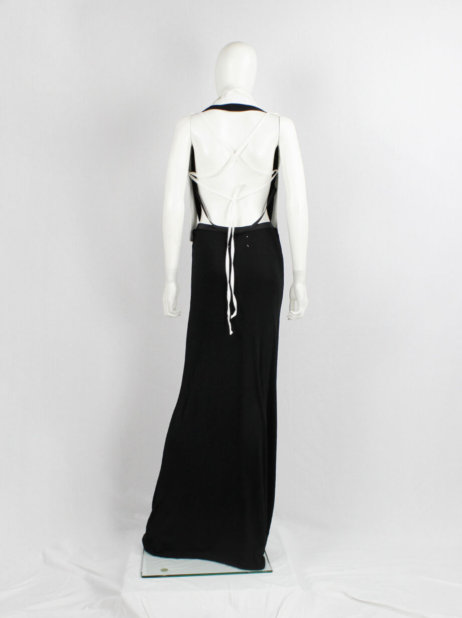 Ann Demeulemeester white waistcoat or bib with open laced back spring 2003 (11)