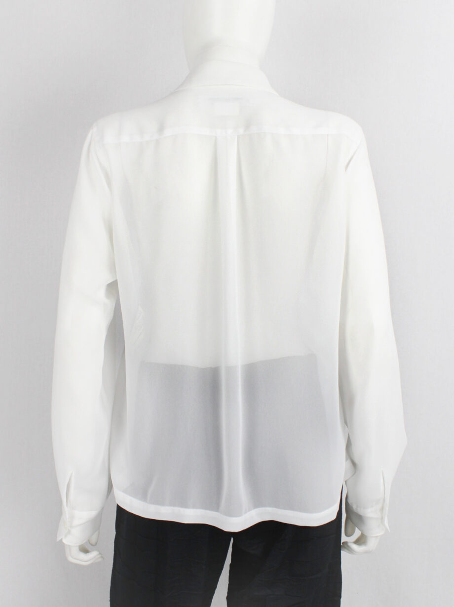 Comme des Garcons Comme white shirt with deformed ribbons spring 2015 (5)