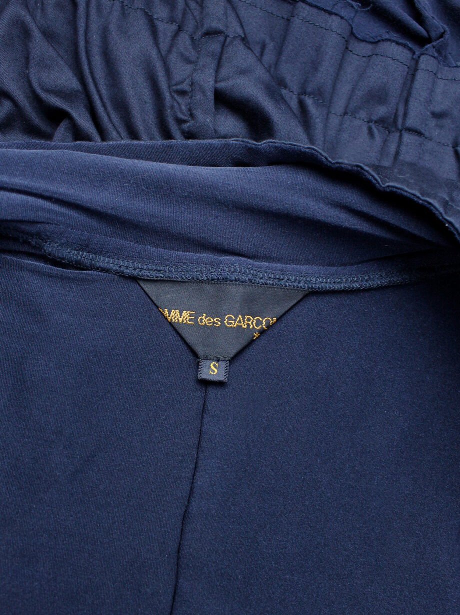 Comme des Garcons dark blue crushed blazer with outwards seams AD 1995 (8)